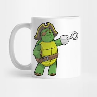 Turtle as Pirate with Hooked hand & Eye patch Mug